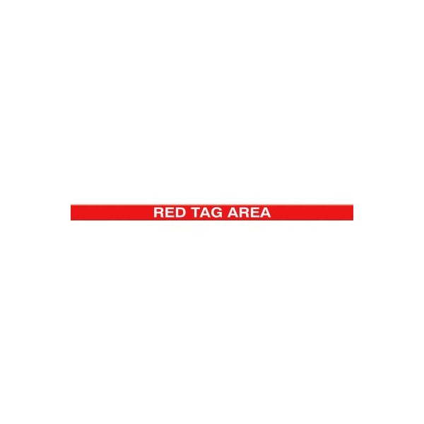 Accuform Accuform Tough-Mark Heavy-Duty Message Strip, Red Tag Area, 3inx48in PTP221 - main